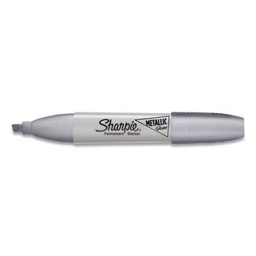 Sharpie® Metallic Chisel Tip Permanent Marker, Medium Chisel Tip, Silver, Dozen freeshipping - TVN Wholesale
